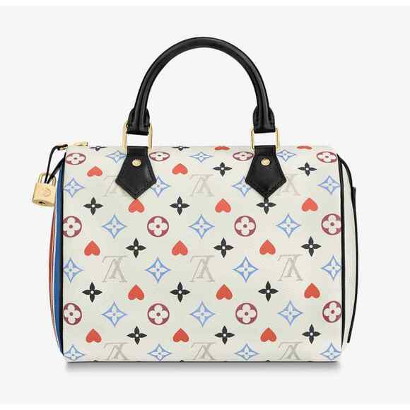 Louis Vuitton Game On Speedy Bandouliere 25 White Monogram Handle Shoulder Bag - Picture 6 of 12